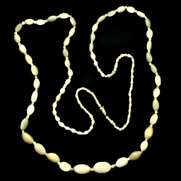 Long Mother of Pearl Bead Necklace