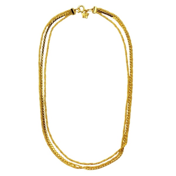 Michelle René Gold Plated Necklace circa 1980s Arabella Bianco