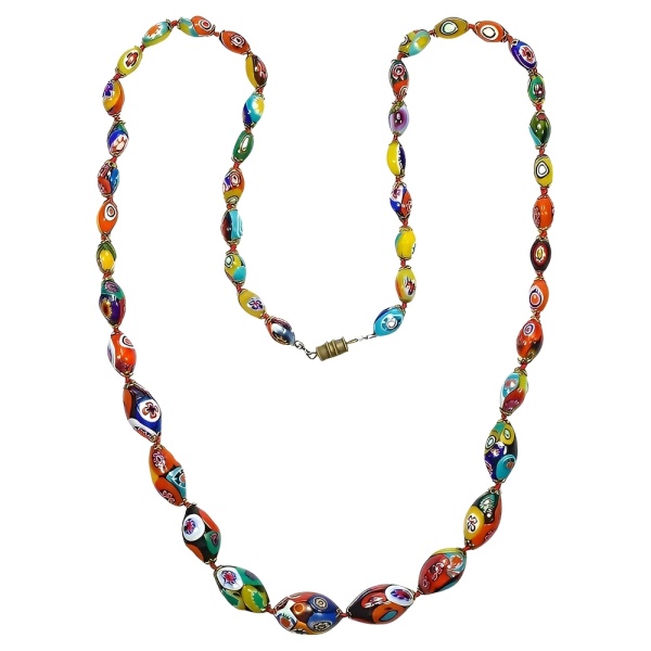 Collier de perles STST Peach Murano Glass 34