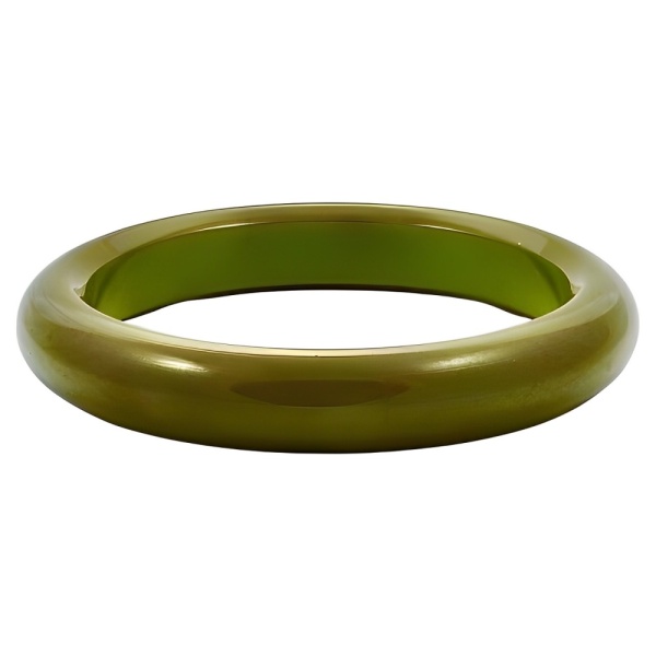 Olive Green Bakelite Bangle Bracelet