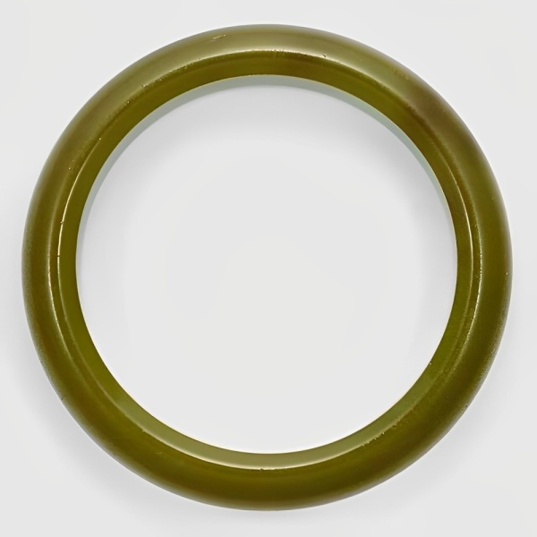 Olive Green Bakelite Bangle Bracelet