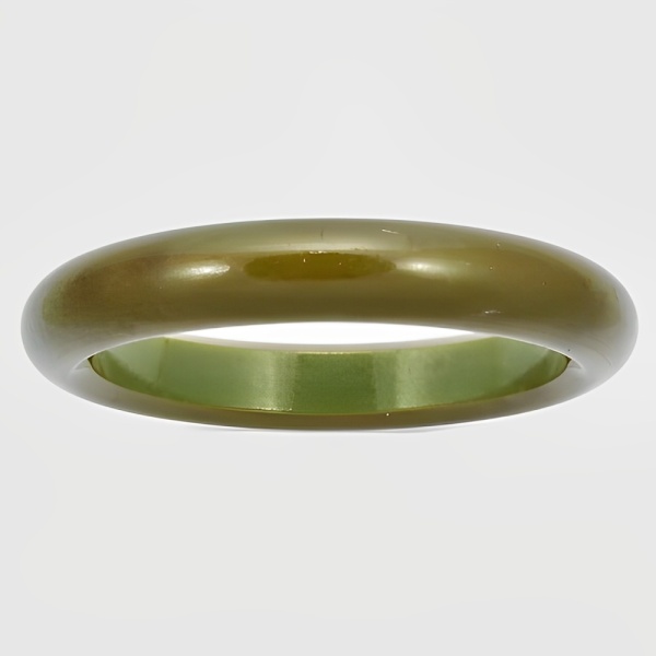 Olive Green Bakelite Bangle Bracelet