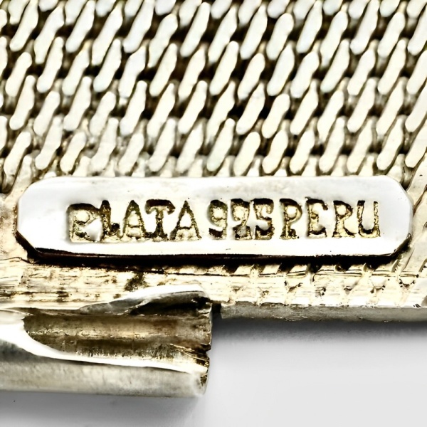 Peruvian Sterling Silver Mesh Link Bracelet