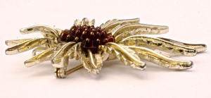 Sarah Coventry Pale Gold Tone Starburst Flower Brooch, 1960s