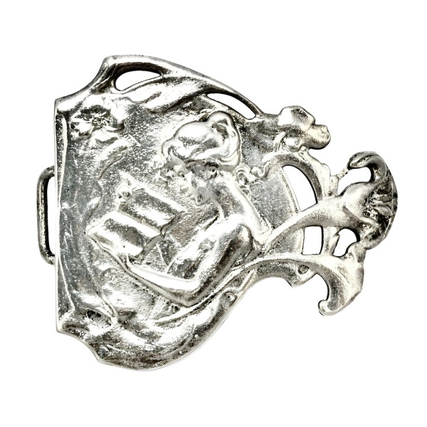 Art Nouveau Revival Belt Buckle circa 1970s
