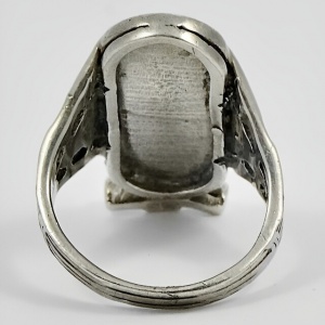 Sterling Silver Egyptian Revival Pharaonic Cartouche Ring
