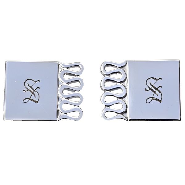 Swank Silver Tone Letter S Monogram Cufflinks