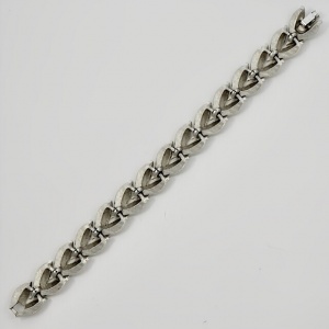 Trifari Silver Plated Leaves Link Bracelet circa 1960s