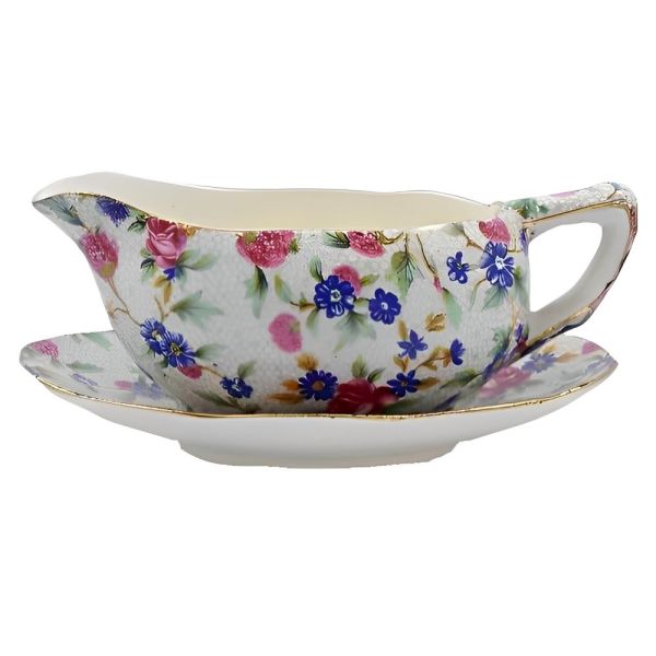 Vintage Royal Winton Grimwades Old Cottage Chintz Sauce Boat