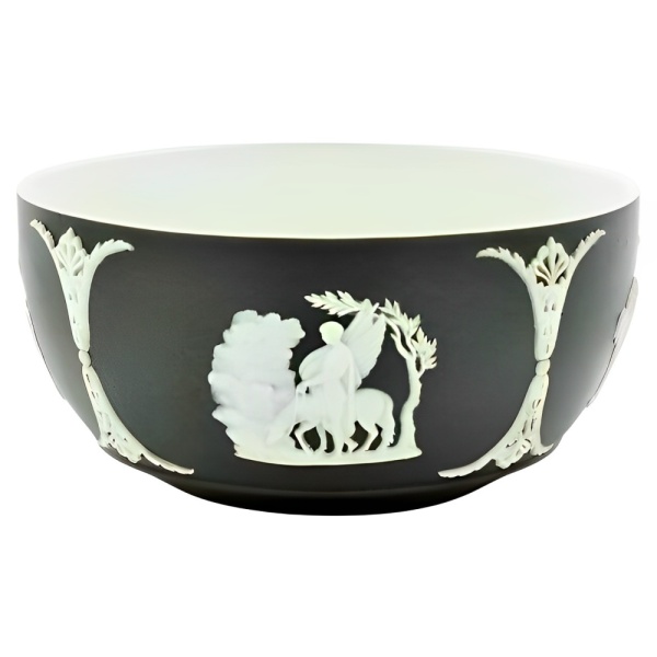 Wedgwood Antique Victorian Black Jasperware Bowl, circa 1860s